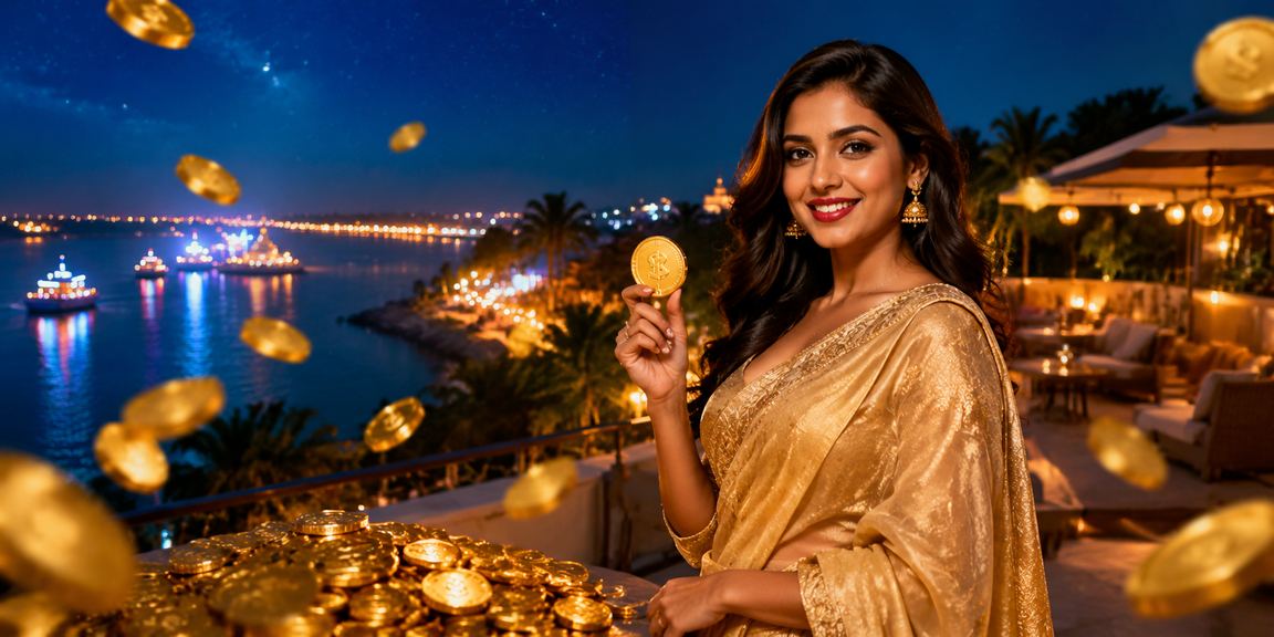 জ্যাকপট বোনাস সহ ক্যাসিনো খেলার দৃশ্য